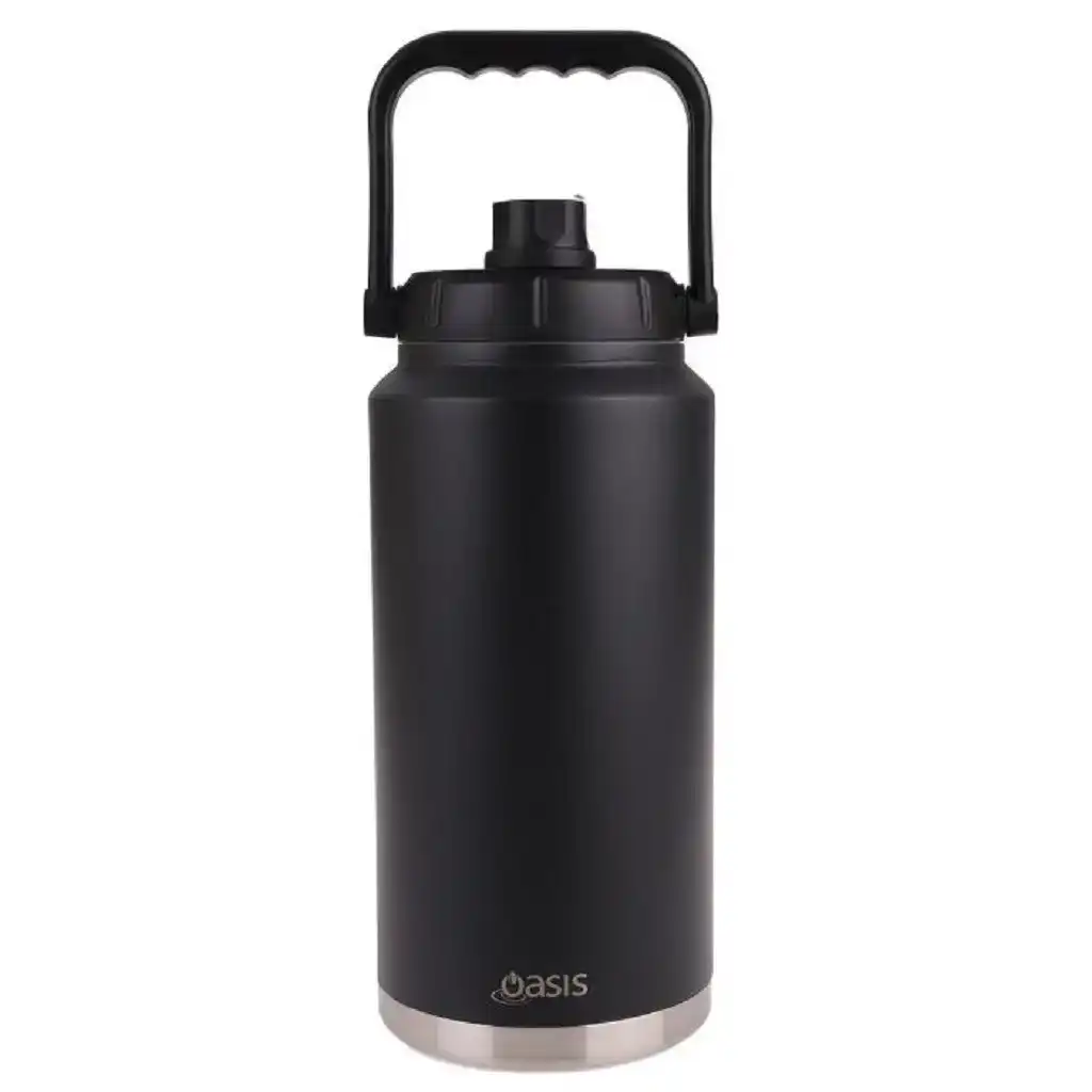 Oasis Insulated Double Wall Jug W/Carry Handle 3.8L- Black