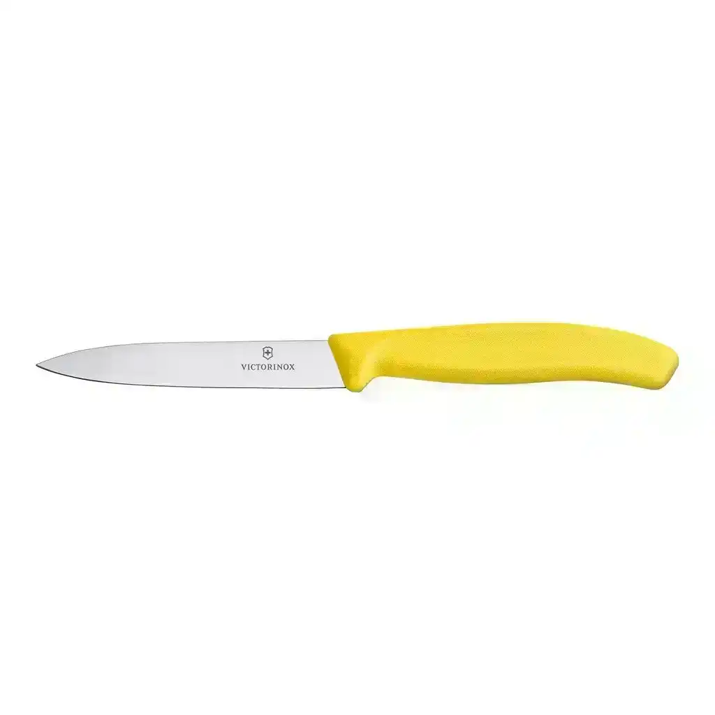 Victorinox Paring Knife Pointed Tip Straight 10cm - Yellow