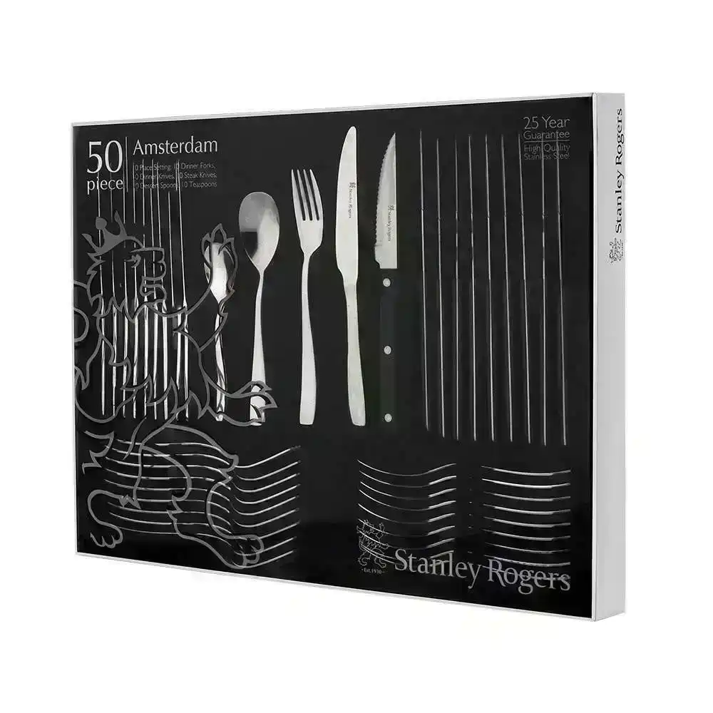 Stanley Rogers Amsterdam 50 Pce Cutlery Set (c)