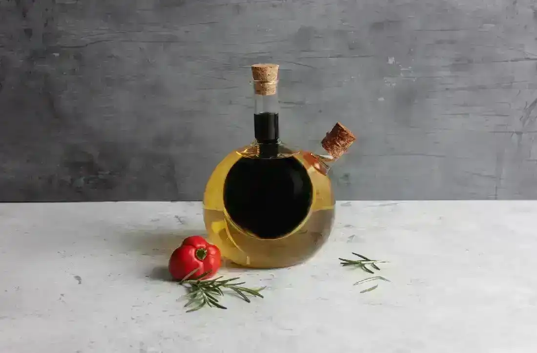 Gabel & Teller Borosilicate Double Wall Oil and Vinegar Bottle with Cork Lids - 80/350ml