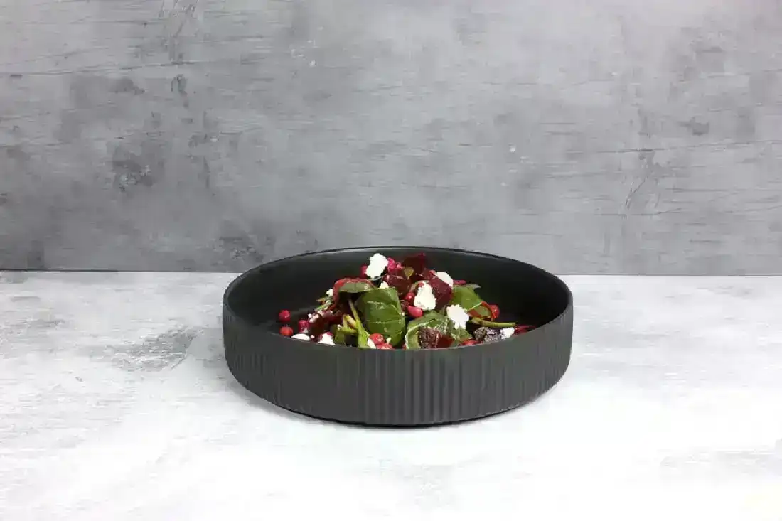 Gabel & Teller Matte Black Salad Bowl - 26 x 6cm
