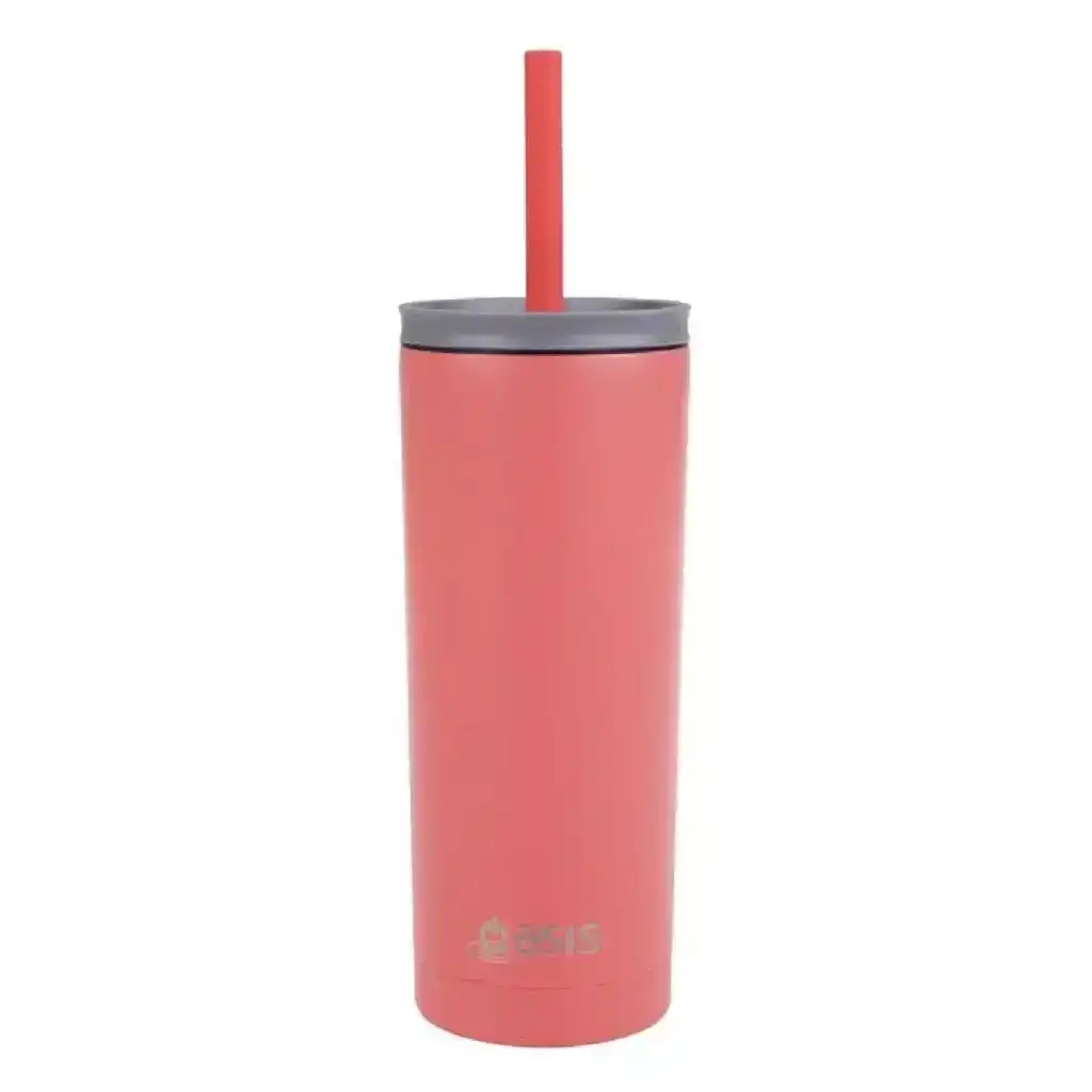 Oasis Super Sipper Insulated Tumbler W/Silicone Straw 600ml - Coral