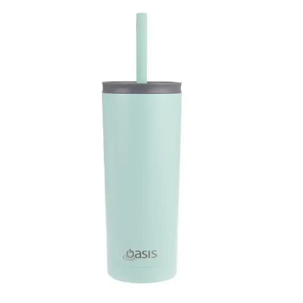 Oasis Super Sipper Insulated Tumbler W/Silicone Straw 600ml - Mint