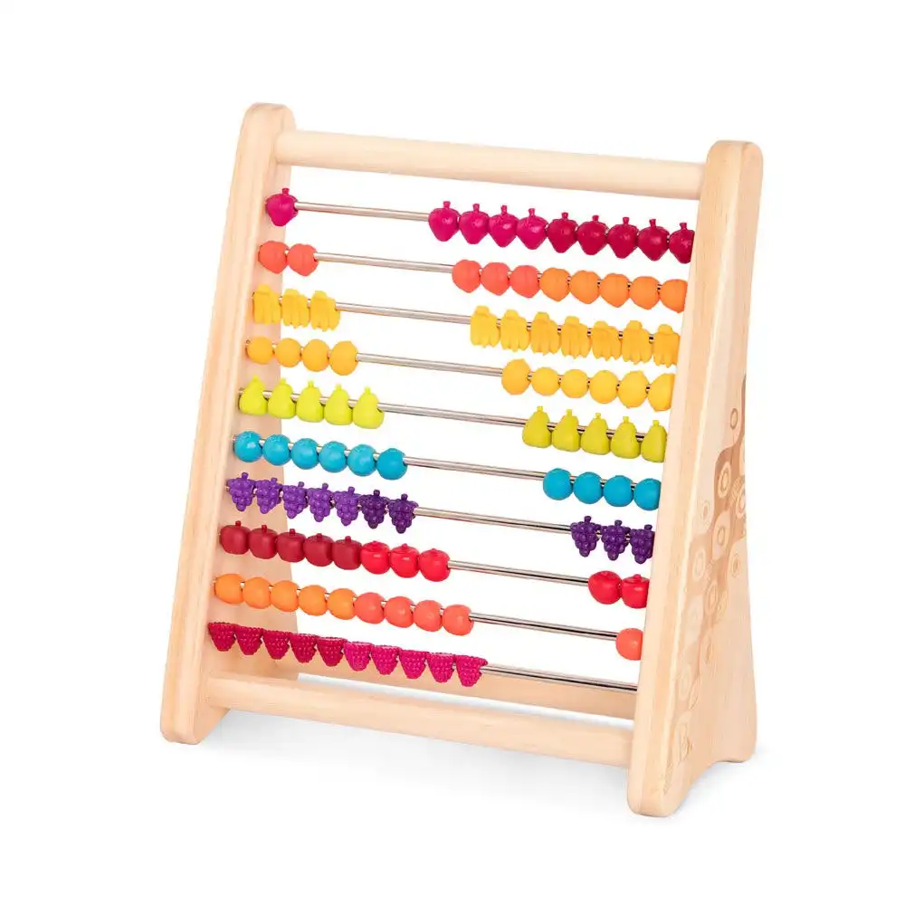Wooden Abacus with fruits