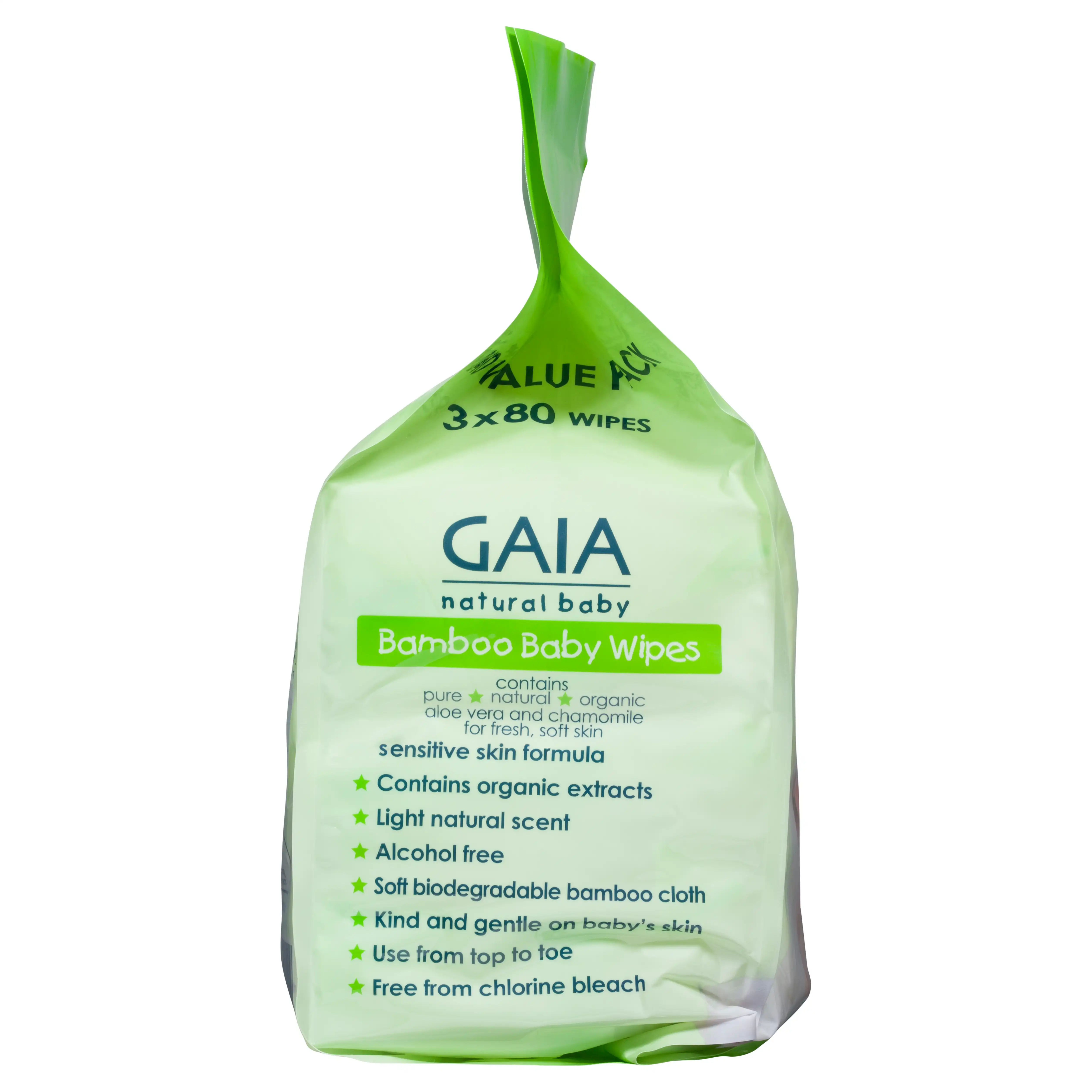 Gaia Bamboo Baby Wipes 240 Pack