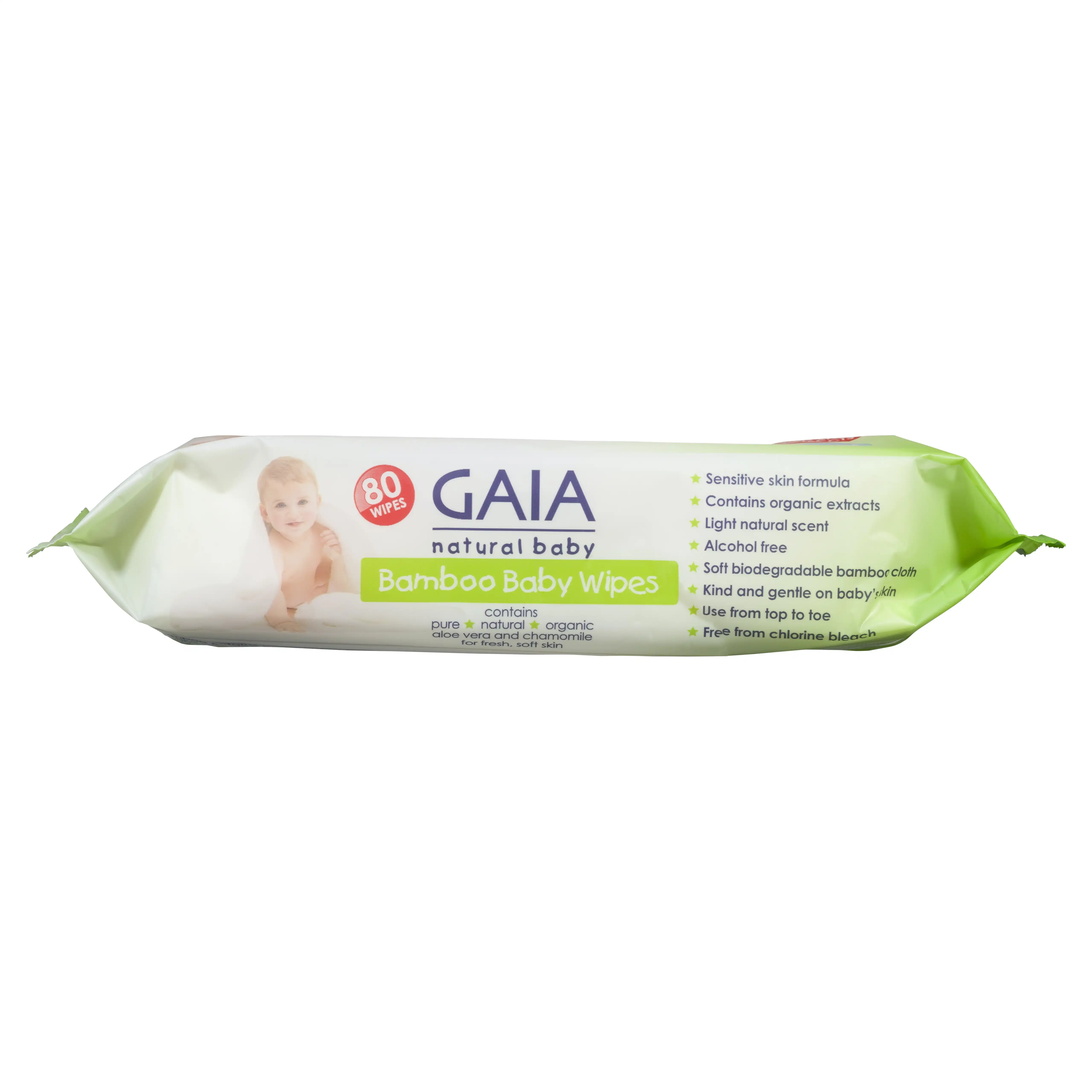 Gaia Bamboo Baby Wipes 80 Pack