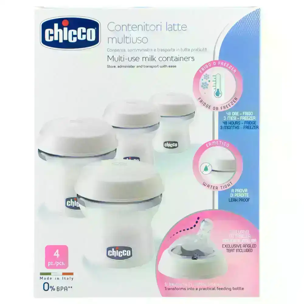 Chicco Naturalfeeling Milk Containers 4 Pack