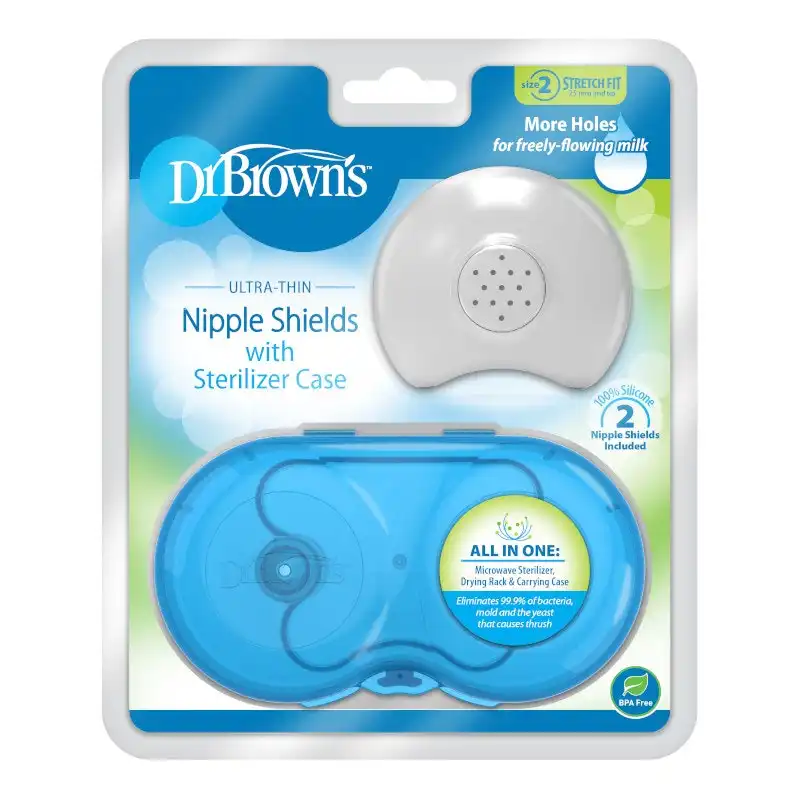 Dr Browns Nipple Shields Size 2 W Steriliser 2 Pack