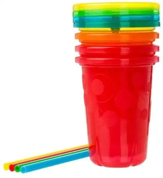 The First Years Take & Toss Straw Sippers 296ML 4 Pack