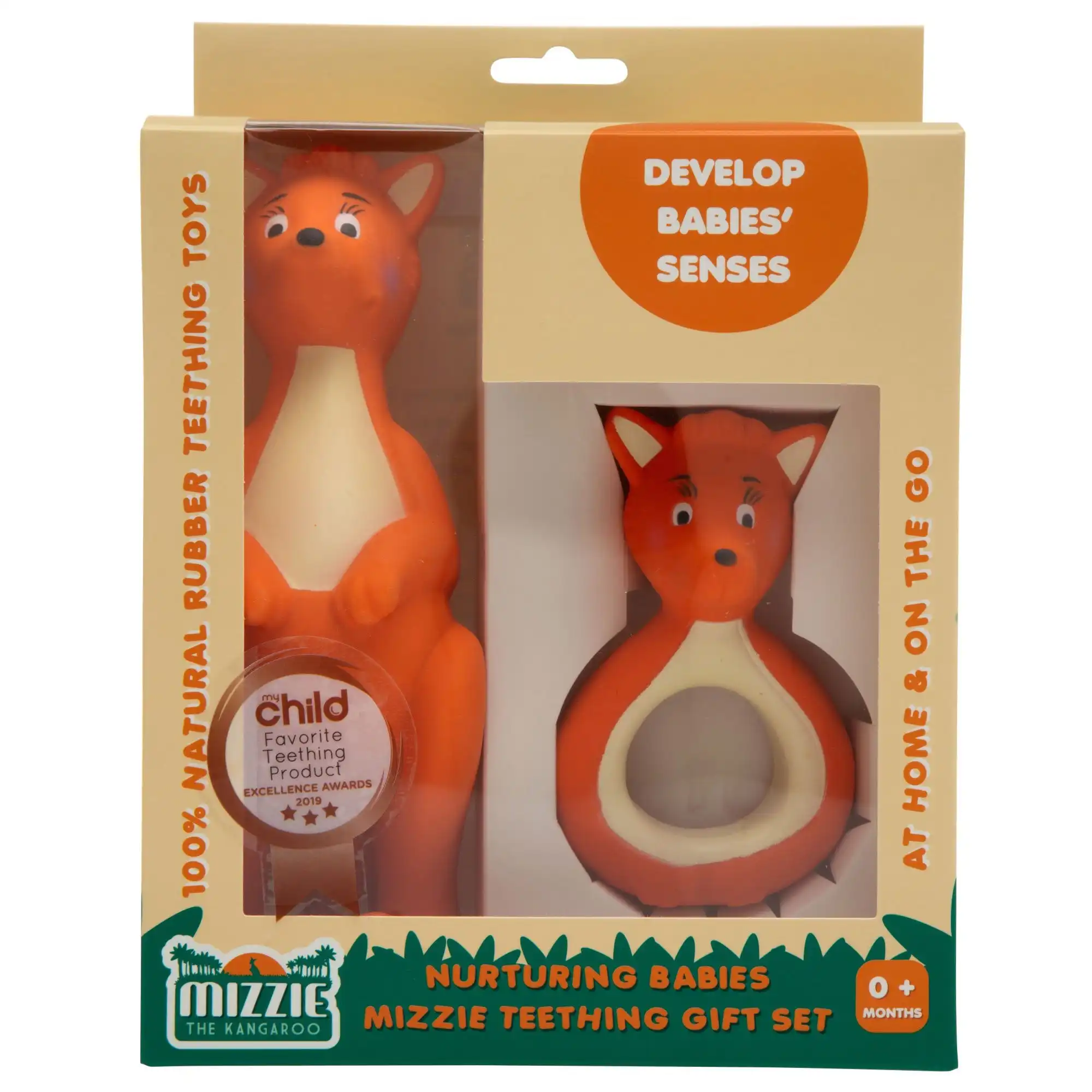 Mizzie The Kangaroo Nurturing Babies Mizzie Teething Gift Set