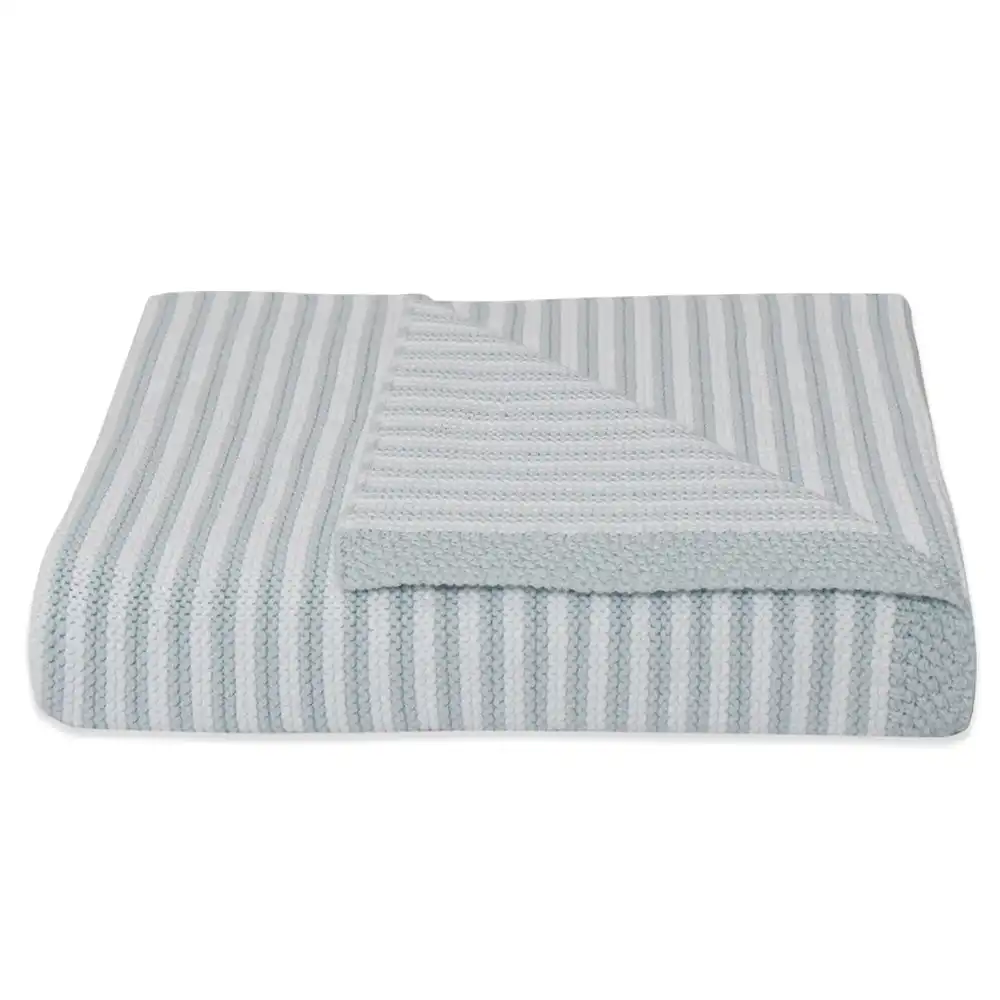 Classic Stripe Blanket Blue/White