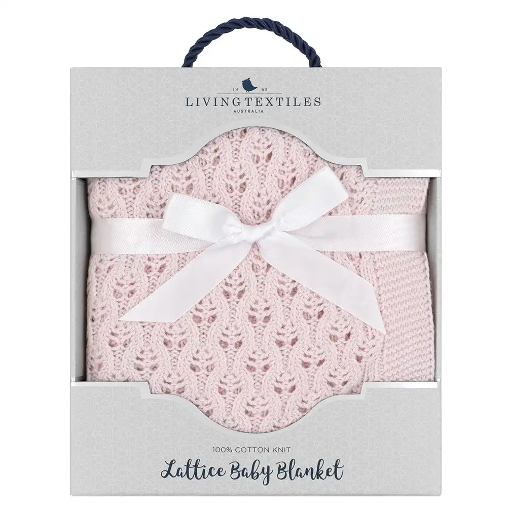 Lattice Knit Blanket Blush