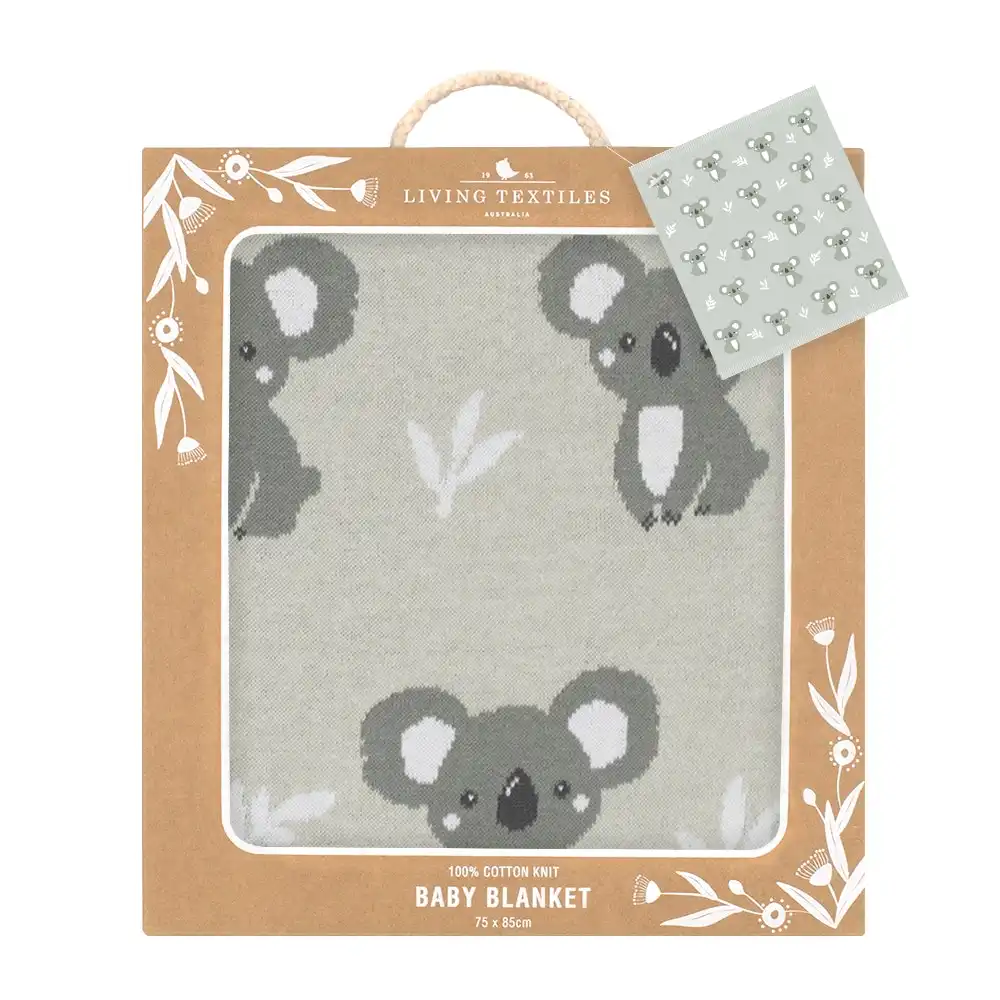 Living Textiles Baby Blanket Koala/Grey