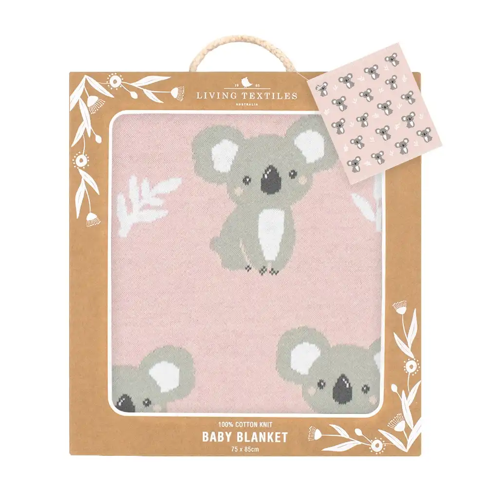 Living Textiles Baby Blanket Koala/Blush