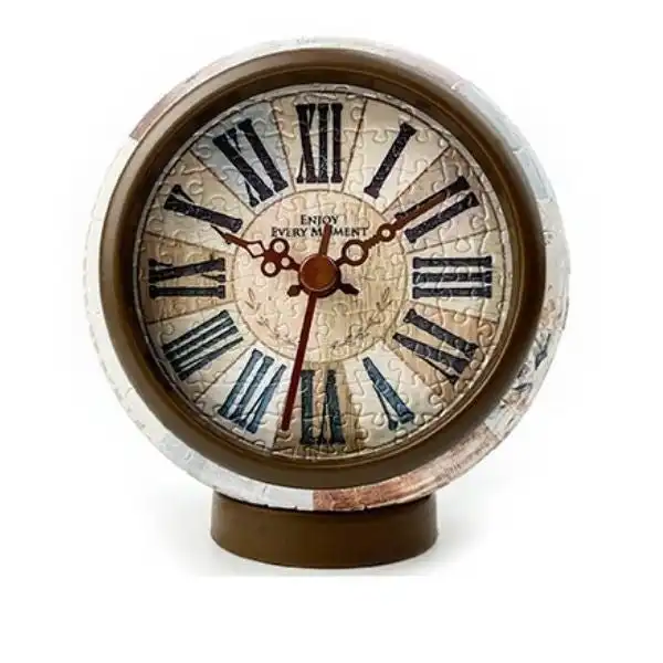 3D Puzzle Clock, Country Brown