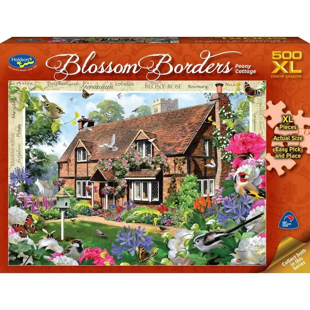 Holdson Puzzle Blossom Borders (Peony Cottage) - 500PC XL