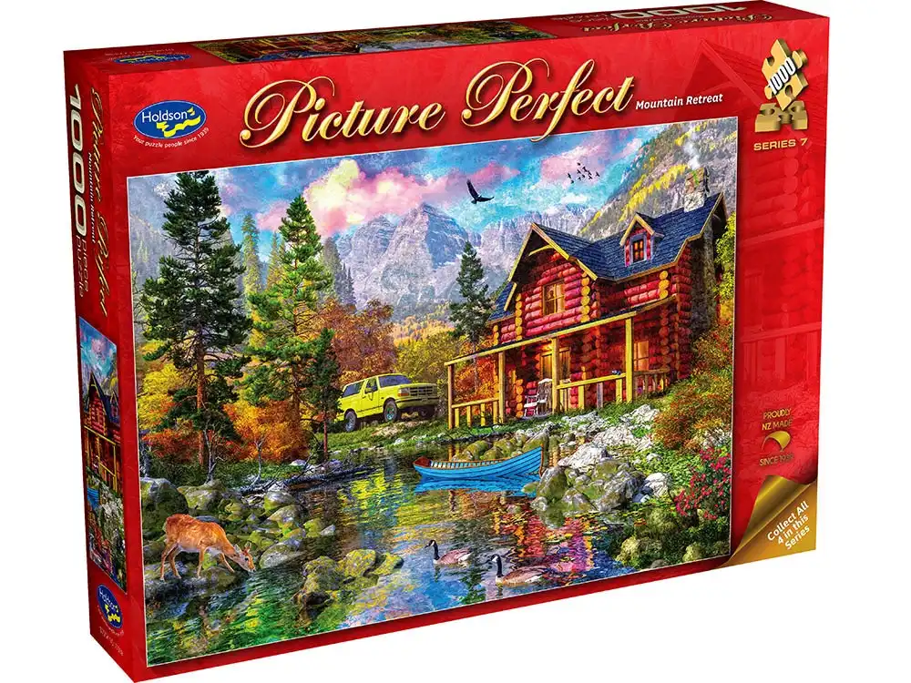 Holdson 1000-Piece Jigsaw Puzzle, Picture Perfect 7 Mountain Retreat