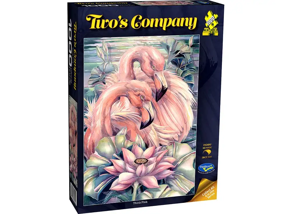 Holdson 1000-Piece Jigsaw Puzzle, Two's Company Think Pink