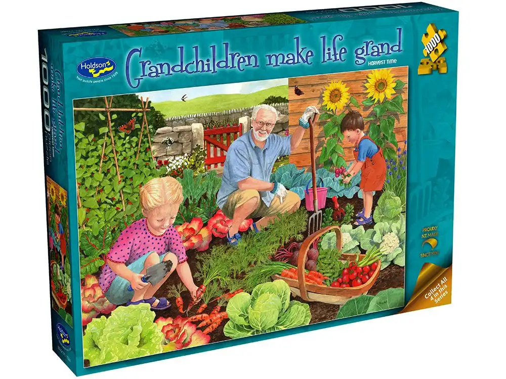 Holdson 1000-Piece Jigsaw Puzzle, Grandchildren Make Life Grand Harvest Time