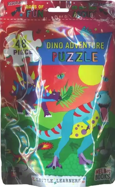 Melon Books 48-Piece Puzzle Bags, Dino Adventure- 36.3cmx26.5cm