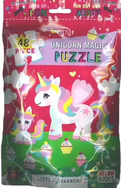 Melon Books 48-Piece Puzzle Bags, Unicorn Magic- 36.3cmx26.5cm