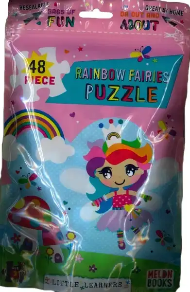 Melon Books 48-Piece Puzzle Bags, Rainbow Fairies- 36.3cmx26.5cm