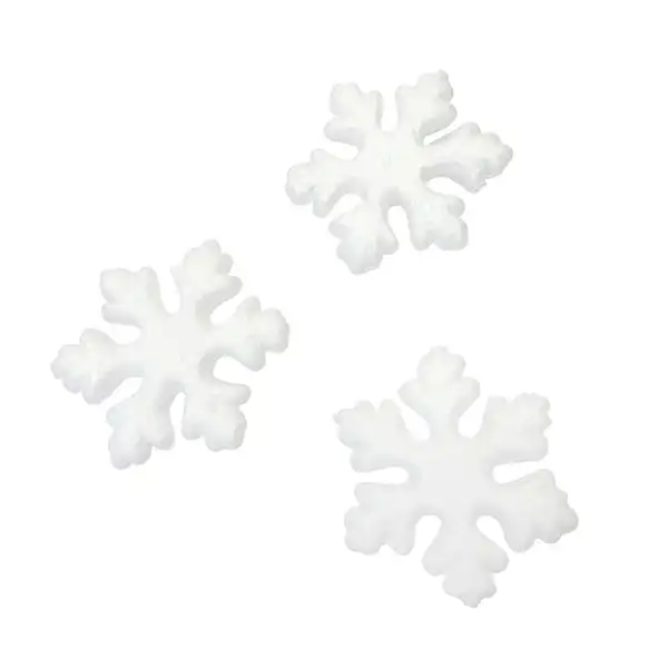 Makr Polyfoam Snowflakes, 7.5cm- 10pk