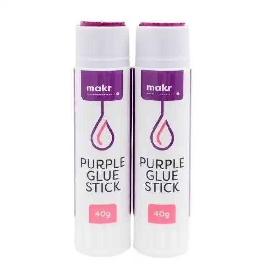 Makr Glue Stick, Purple- 2pk