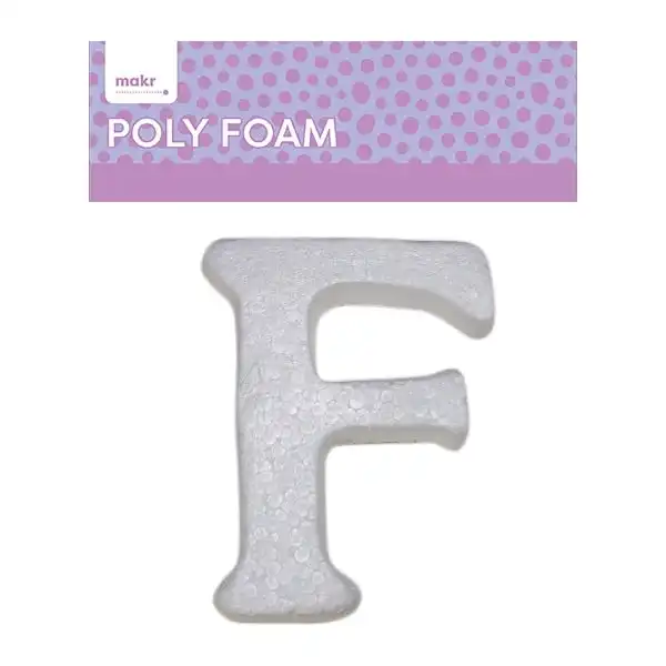 Makr Polyfoam, Uppercase F- 15cm White