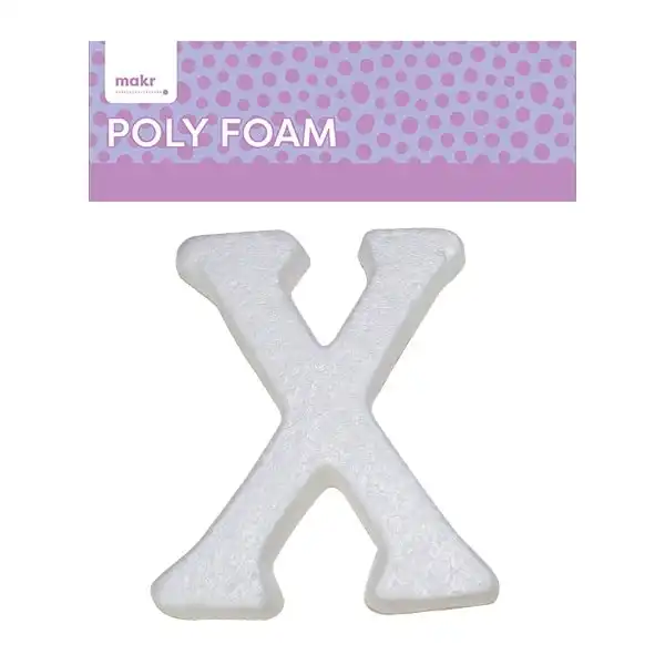 Makr Polyfoam, Uppercase X- 15cm White