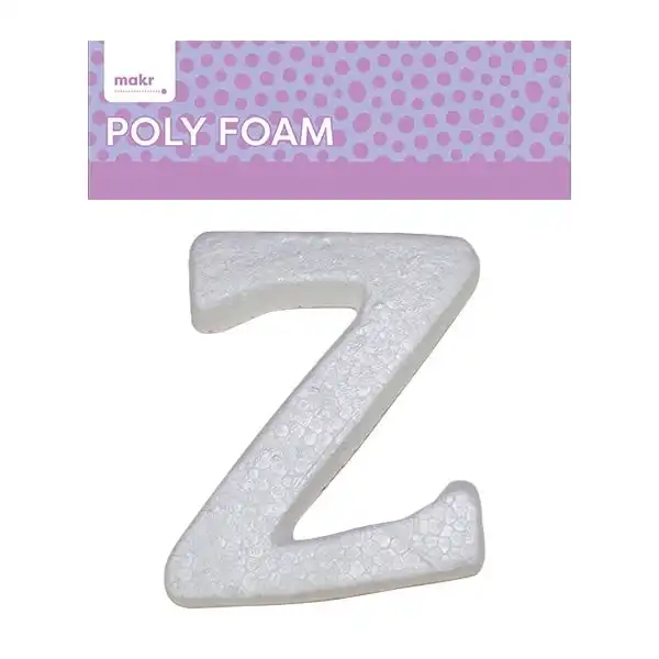 Makr Polyfoam, Uppercase Z- 15cm White