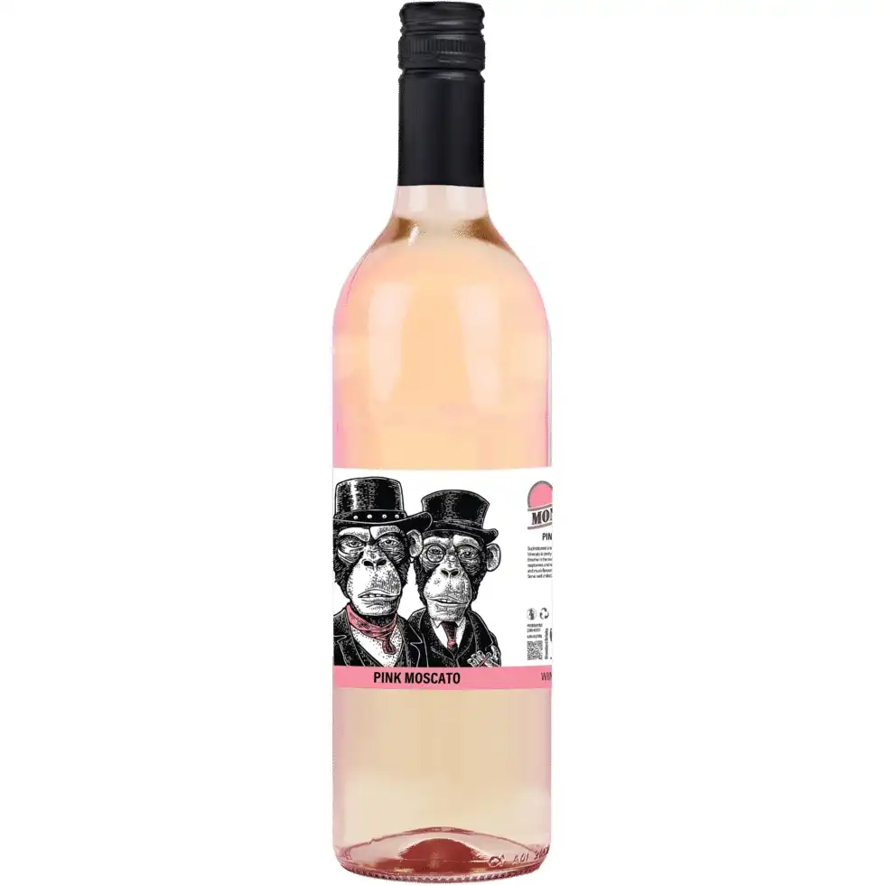 2 Monkeys Pink Moscato 2023 (12 Bottles)