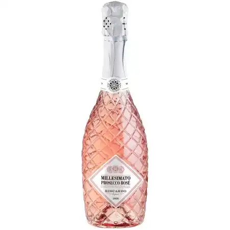 Biscardo Millesimato DOC Prosecco Diamond Bottle Rose 2021 (6 bottles)