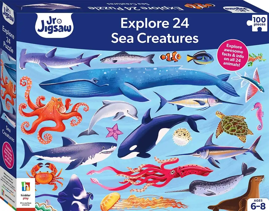 100-Piece Junior Jigsaw Explore 24: Sea Creatures