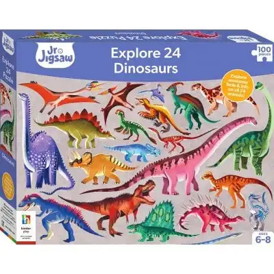 100-Piece Junior Jigsaw Explore 24: Dinosaurs