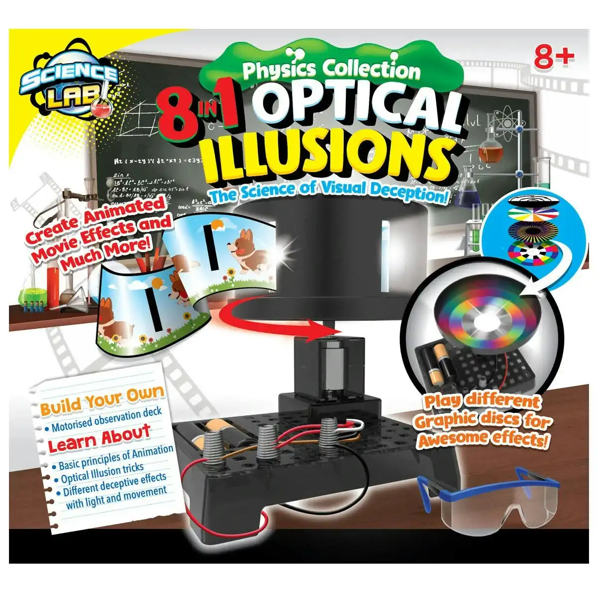 Science Lab, 8 in 1 Optical Illusions Kit