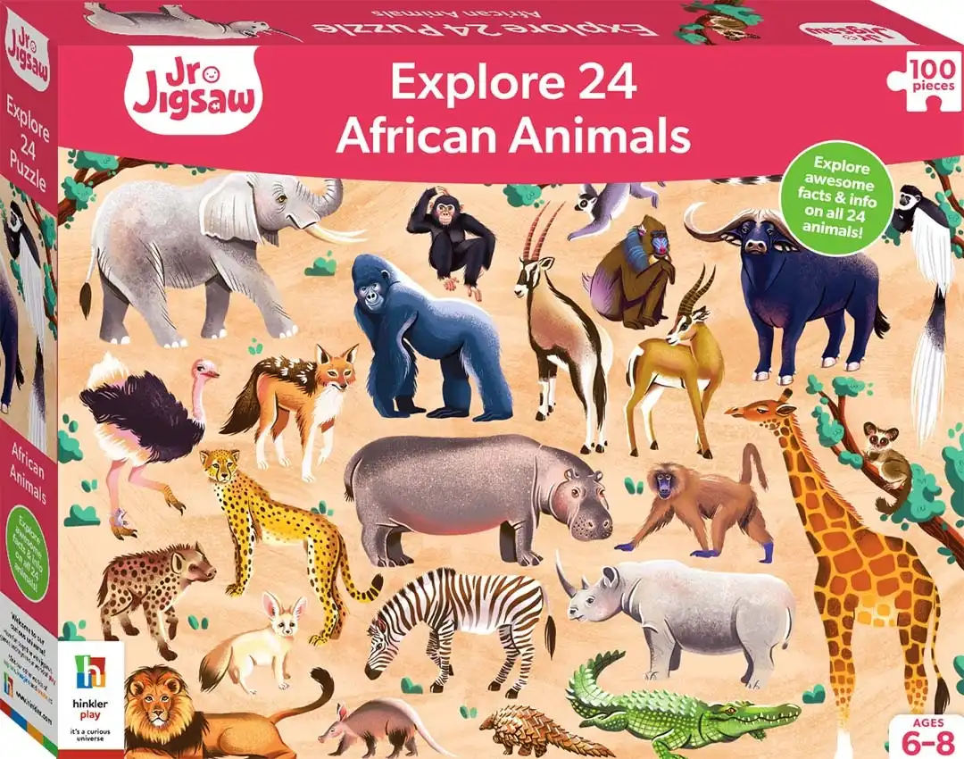 100-Piece Junior Jigsaw Explore 24: African Animals