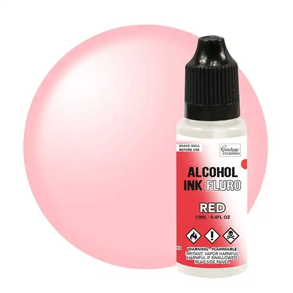 Couture Creations Fluro Alcohol Ink - Red - 12ml