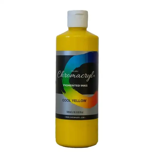 Chromacryl Pigment Ink, Yellow- 500ml
