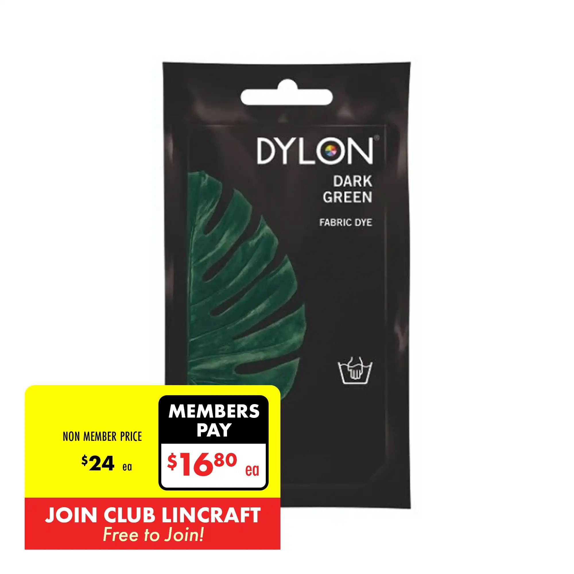 Dylon Hand Fabric Dye, Dark Green- 50g