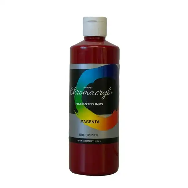 Chromacryl Pigment Ink, Magenta- 500ml