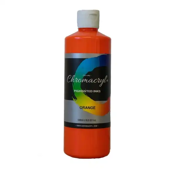 Chromacryl Pigment Ink, Orange- 500ml