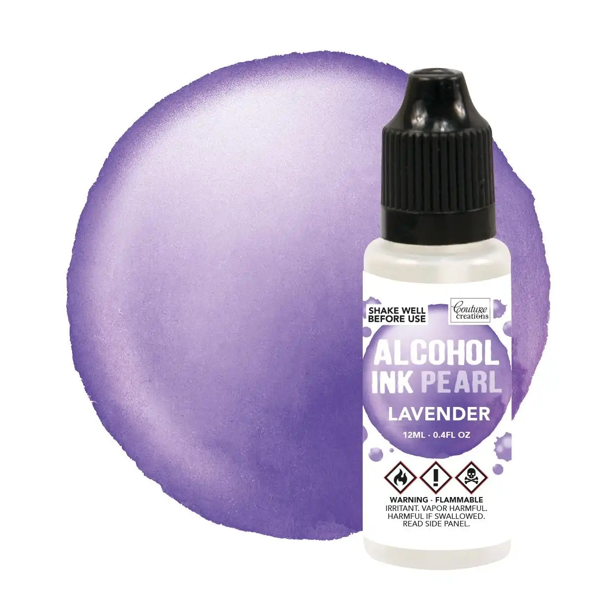 Couture Creations Alcohol Ink - Pearl Lavender (Formerly Named Villainous Pearl)- 12ml