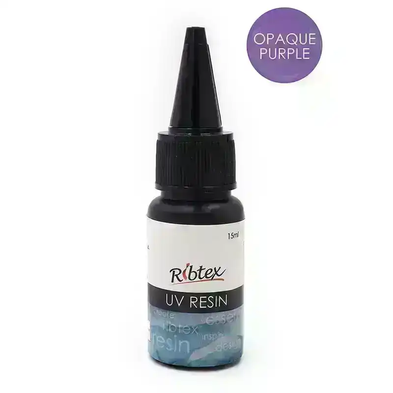 Ribtex UV Colour Resin Bottle, Opaque Purple-15ml