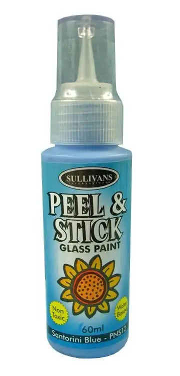 Sullivans Peel & Stick Glass Paint, Santorini Blue- 60ml