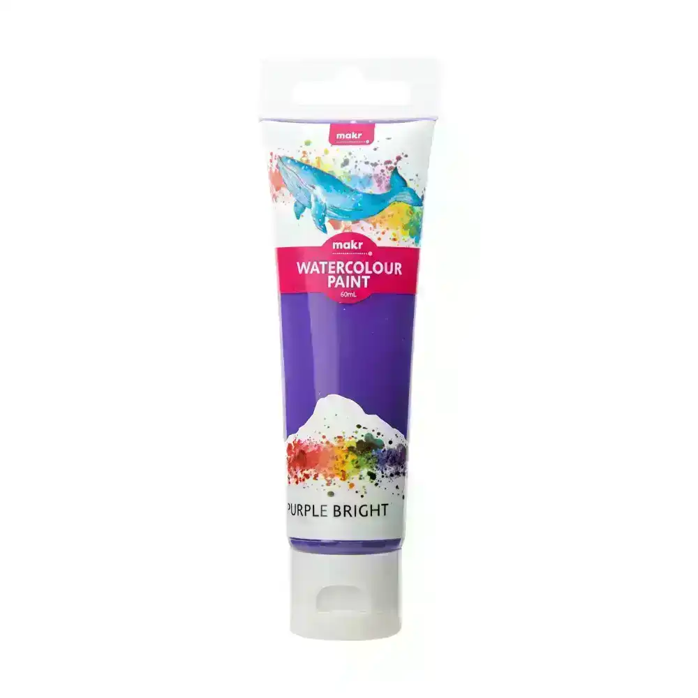 Makr Watercolour Paint Tube, Purple Bright- 60ml Hangsell Tube