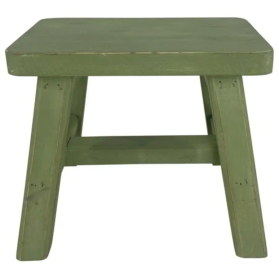 Willow & Silk Wooden Green Cow Milking Stool