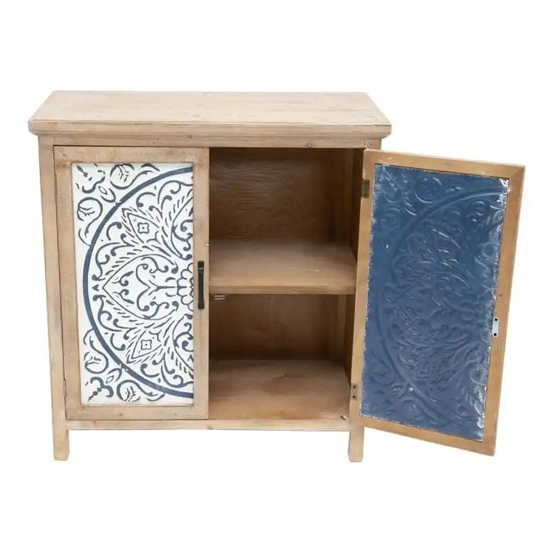 Willow & Silk 81.5cm Wooden Mandala Double-Door Cabinet