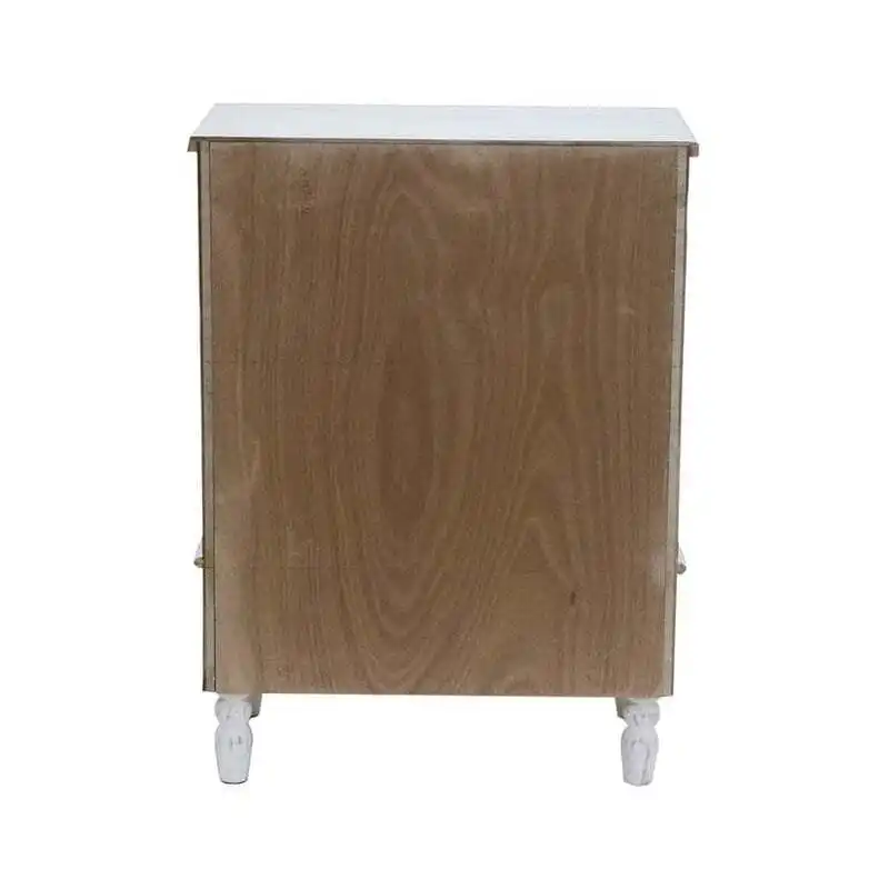 Willow & Silk Wooden 87cm Whitewash 2-Door & 2-Drawer Cabinet/Organiser