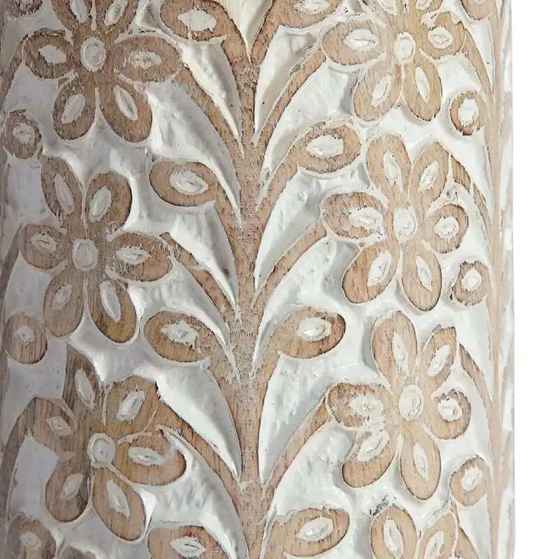 Willow & Silk Handmade Wooden 40cm Tall Flower Vase